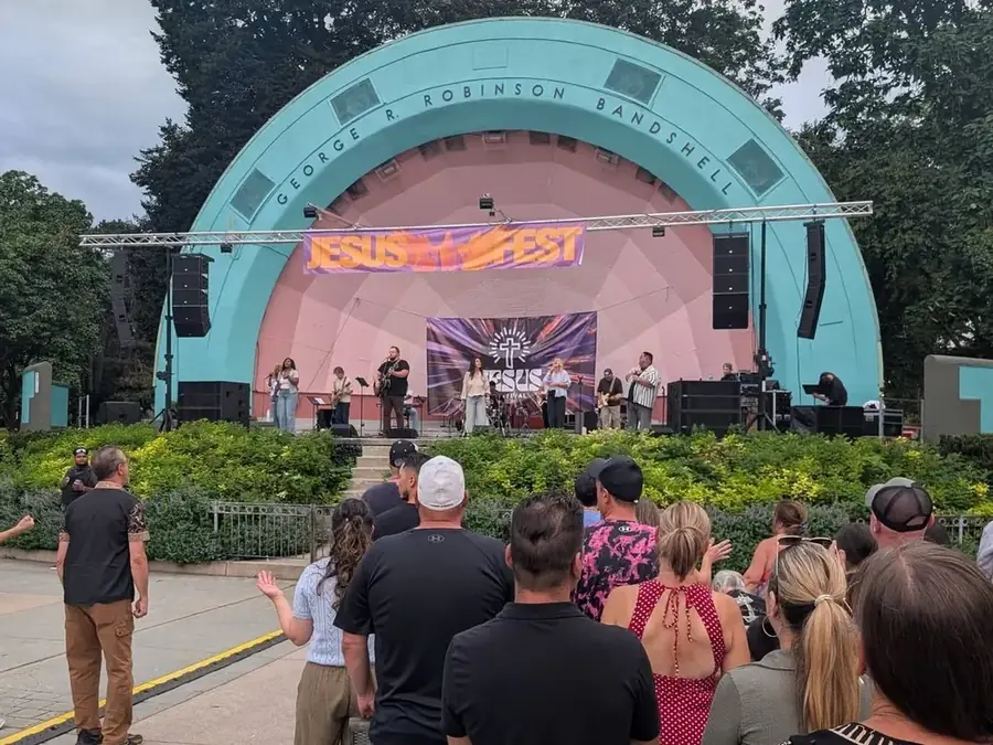 Worship at the George R. Robinson Bandshell during Jesus Festival Hamilton 2026